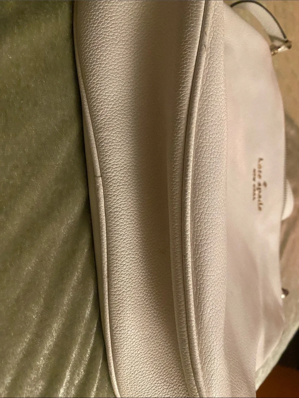 Kate Spade Leather Crossbody Bag in Cream with Gold Hardware
